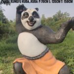 Patung Panda Kartun Fiberglass