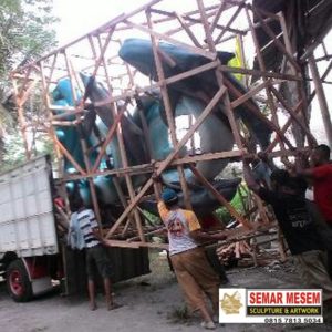 Kelik Studio Semar Mesem Patung Hewan Karimun Jawa Merlion Di Indonesia