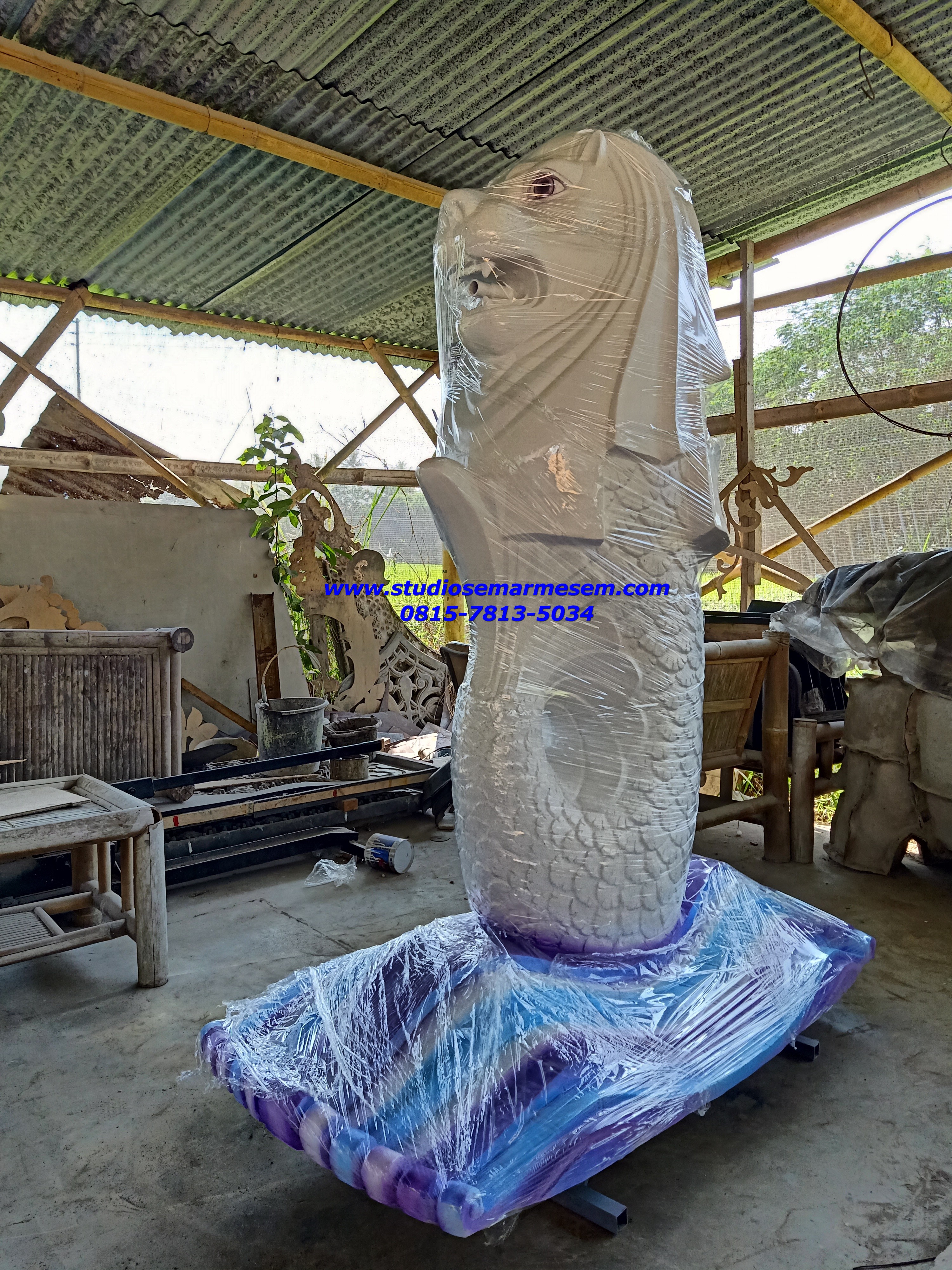Patung marlion Fiberglass/081578135034/Jasa Patung Bali