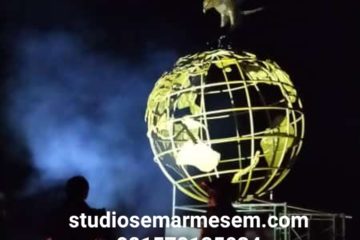 Bikin Globe Maskot Globe Bola Dunia