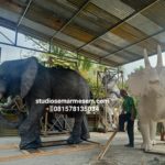 Patung Gajah Besar Fiberglass