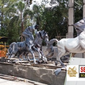 Kelik Studio Semar Mesem Patung Kuda Perunggu Tembaga Kerajinan Tembaga Dan Kuningan